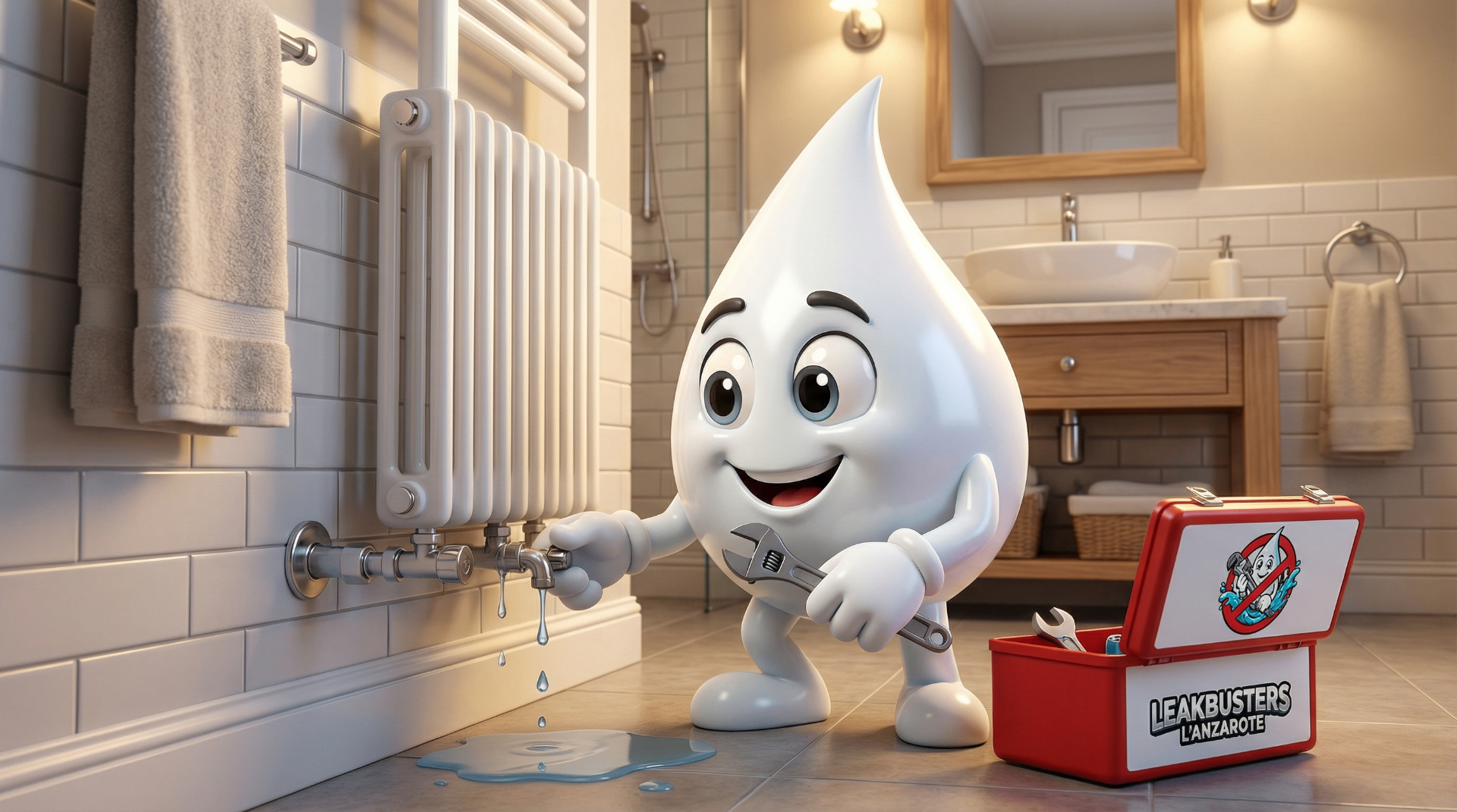 Leakbusters mascot - Indoor Repair