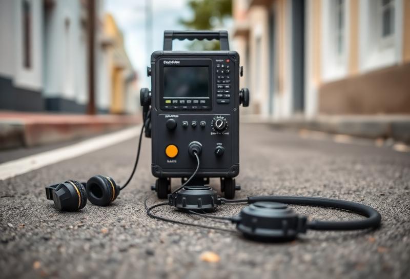 Acoustic leak detection correlator equipment and ground microphone sensors used by Leakbusters